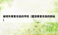 被境外黑客攻击的学校（遭到黑客攻击的网站）