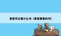 黑客可以看什么书（黑客要看的书）