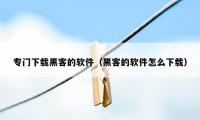 专门下载黑客的软件（黑客的软件怎么下载）