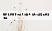 我的世界黑客攻击方法指令（我的世界被黑客攻击）