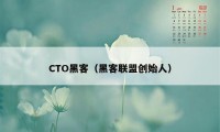 CTO黑客（黑客联盟创始人）