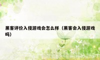 黑客评价入侵游戏会怎么样（黑客会入侵游戏吗）