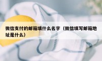 微信支付的邮箱填什么名字（微信填写邮箱地址是什么）