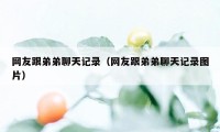 网友跟弟弟聊天记录（网友跟弟弟聊天记录图片）