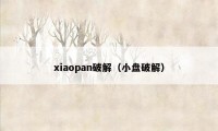 xiaopan破解（小盘破解）