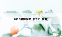 2015黑客网站（2011 黑客）