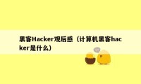 黑客Hacker观后感（计算机黑客hacker是什么）