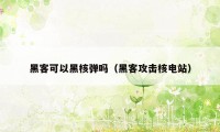 黑客可以黑核弹吗（黑客攻击核电站）