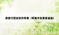 黑客行壁纸软件苹果（苹果手机黑客桌面）