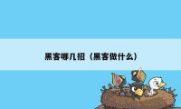 黑客哪几招（黑客做什么）