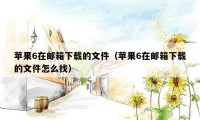 苹果6在邮箱下载的文件（苹果6在邮箱下载的文件怎么找）