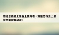 霸道总裁爱上黑客全集观看（霸道总裁爱上黑客全集观看动漫）