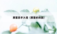 黑客高手入侵（黑客的攻击）