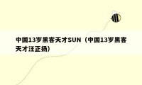 中国13岁黑客天才SUN（中国13岁黑客天才汪正扬）