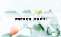 黑客职业规划（黑客 职业）