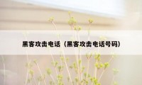 黑客攻击电话（黑客攻击电话号码）