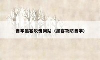 自学黑客攻击网站（黑客攻防自学）