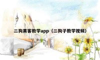 二狗黑客教学app（二狗子教学视频）